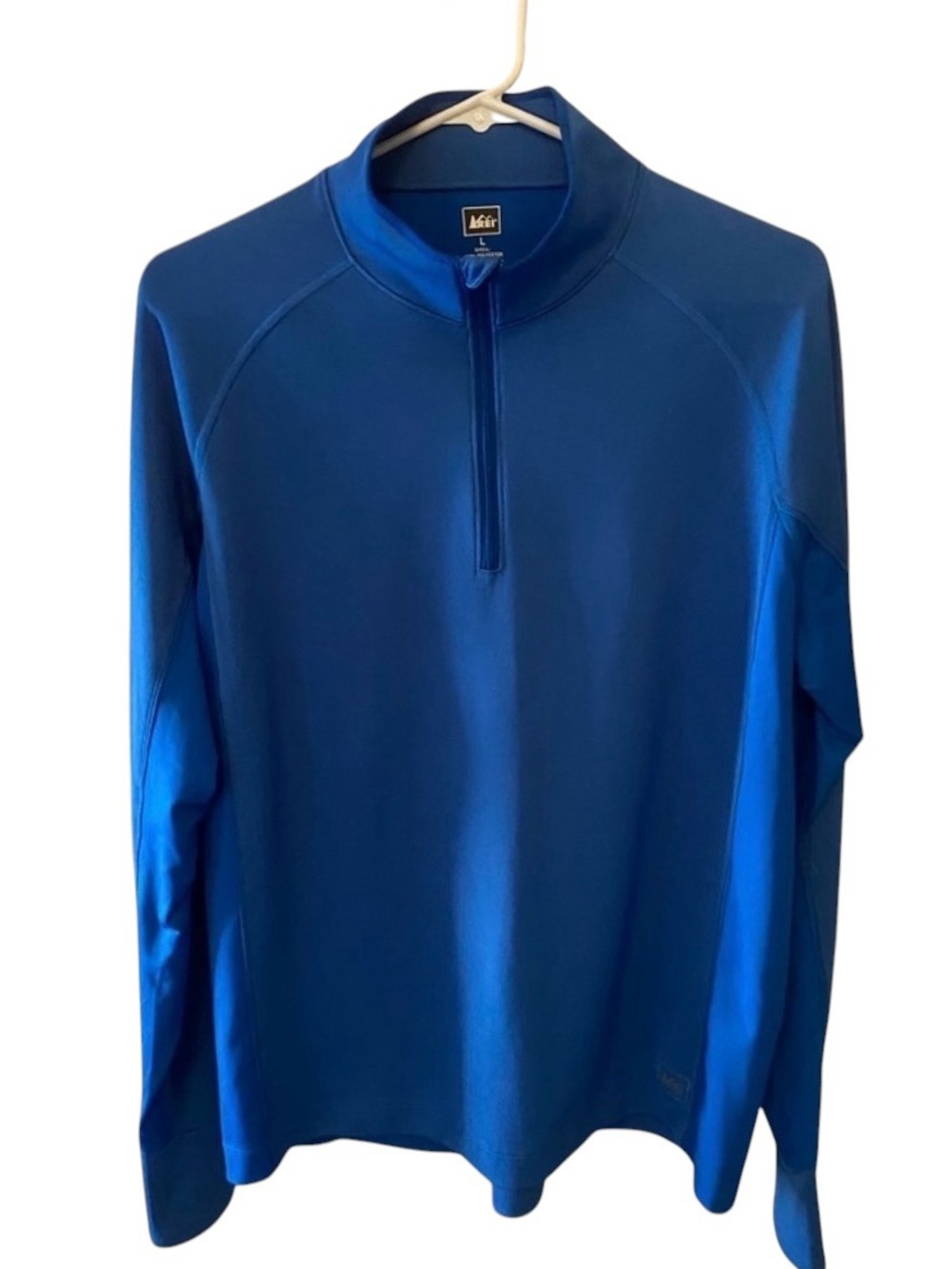 REI Co-op Blue Quarter Zip Pullover L Performance Hiking Trail Gorpcore Men - Picture 2 of 14